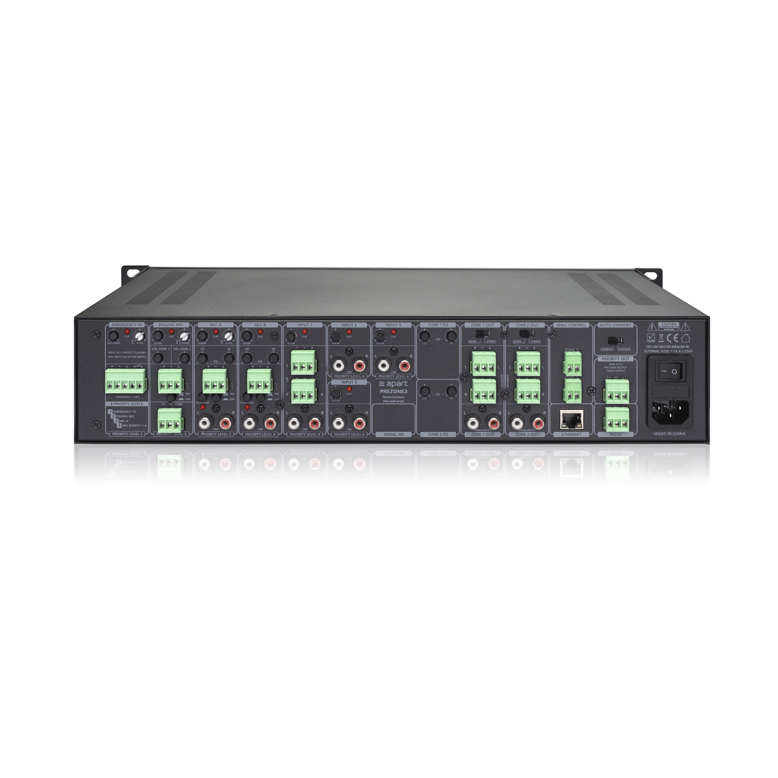 Voorversterker BIAMP Commercial PREZONE2