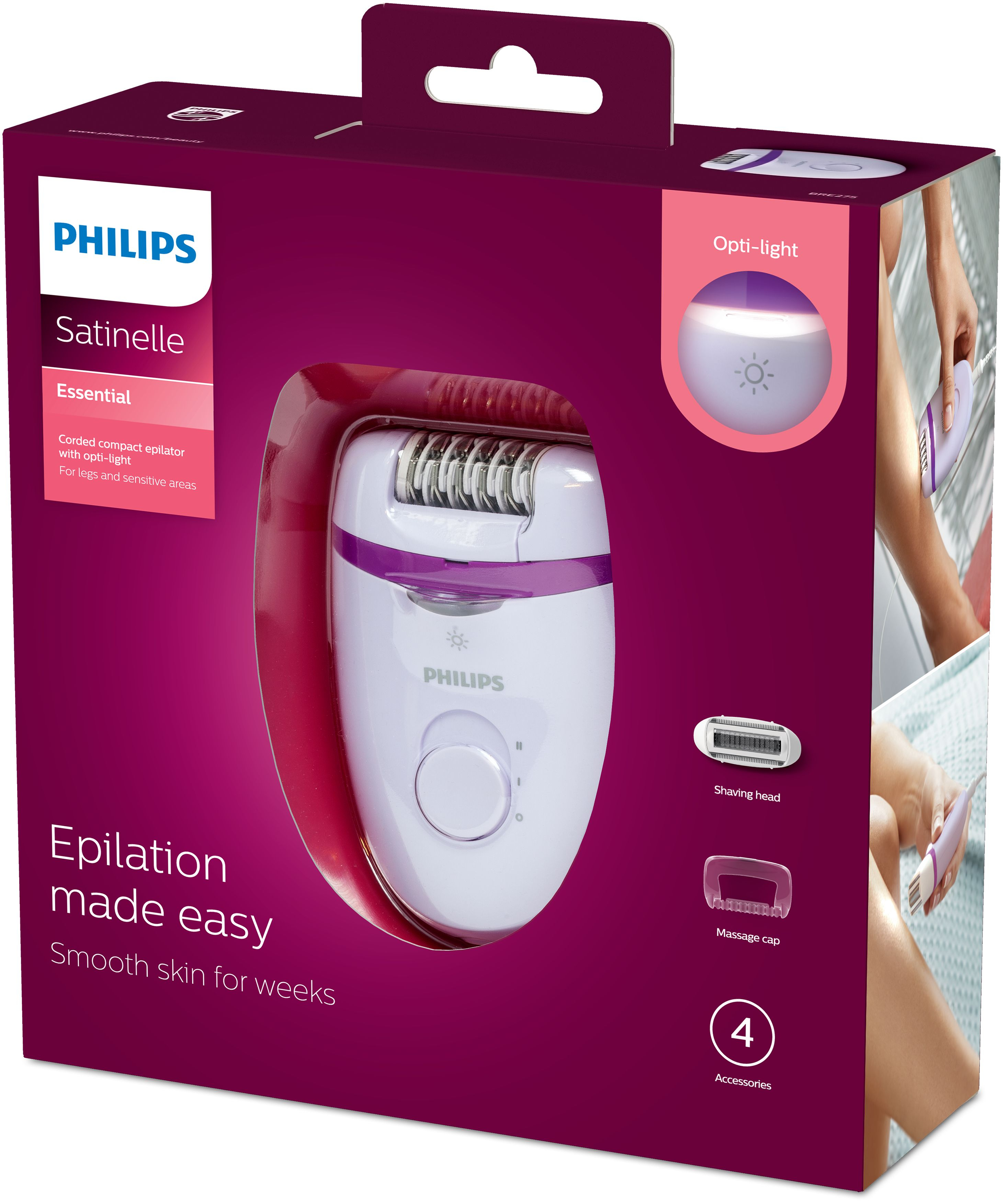 Epileerapparaat PHILIPS BRE275/00 Satinelle Essential