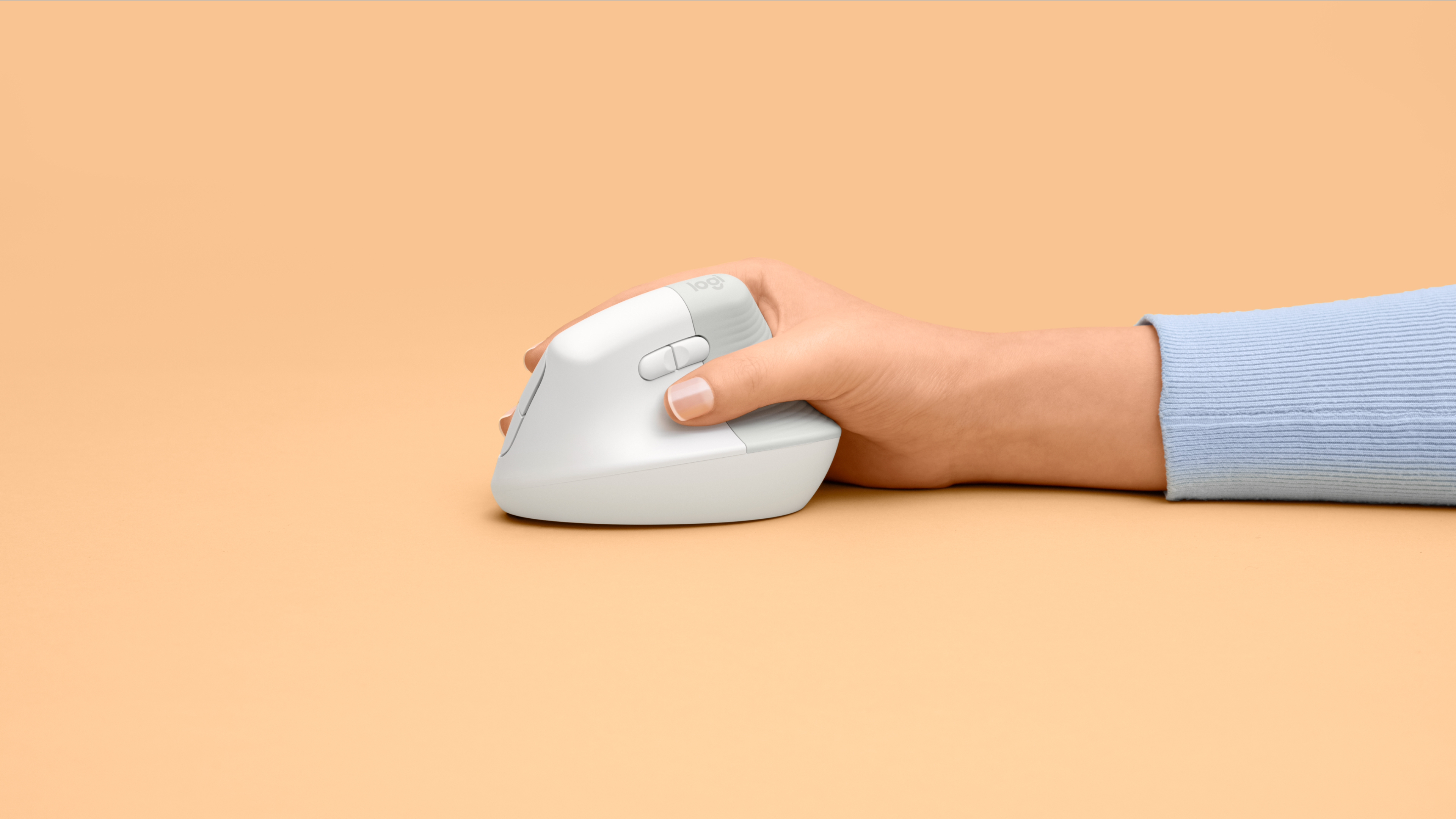 Logitech lift vert. ergo souris offwhite