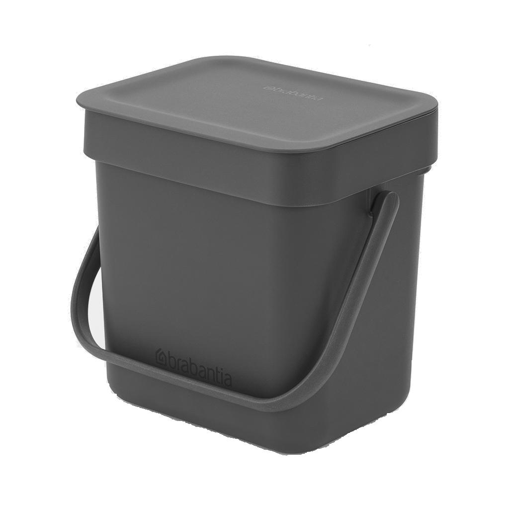 Afvalemmer BRABANTIA 209888 Sort&Go 3L Grey