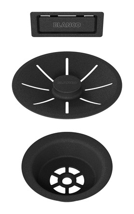 Overloop/afloopsysteem BLANCO 239975 Mat Zwart (enkele bak)