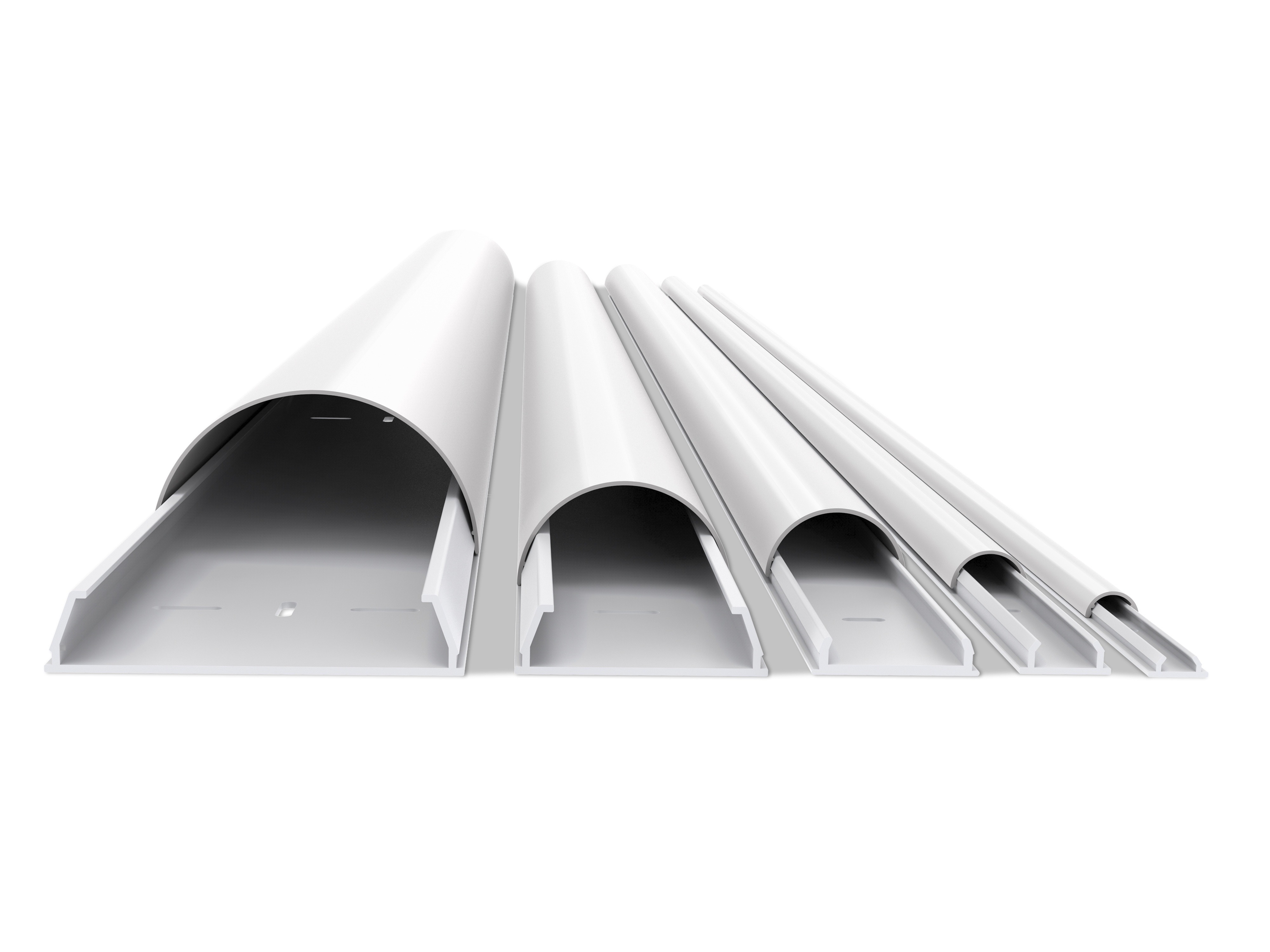 M Universal Cable Cover White 12mmW - 1600mm L