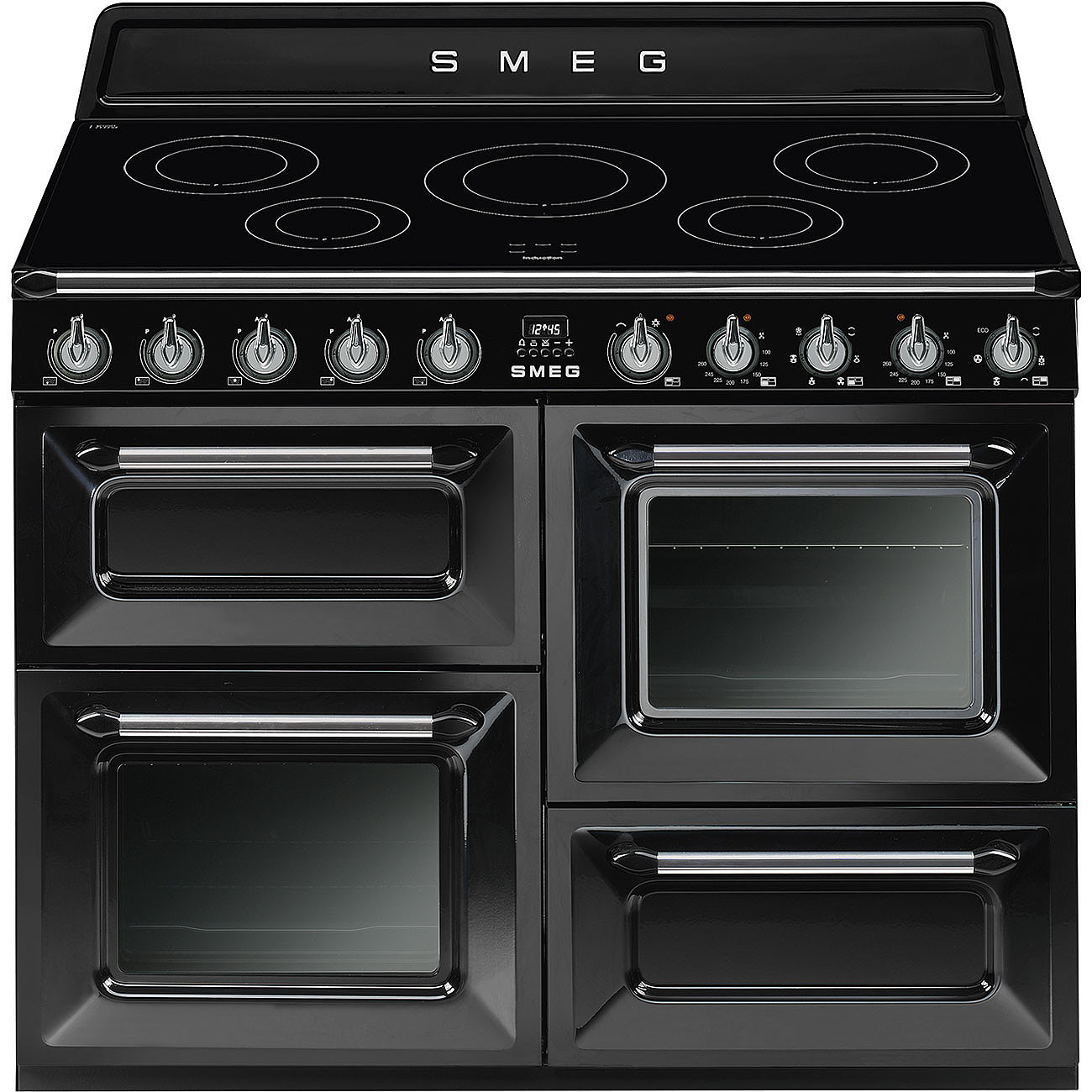 Smeg TR4110IBL fornuis Vrijstaand fornuis Electrisch Inductiekookplaat zones Zwart A