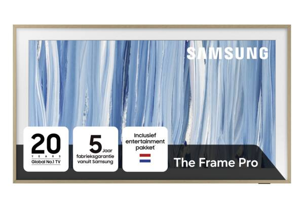 Neo QLED TV SAMSUNG F-QE55LS03HW The Frame Pro + gratis kader | draadloze One Connect Box / Tizen OS 