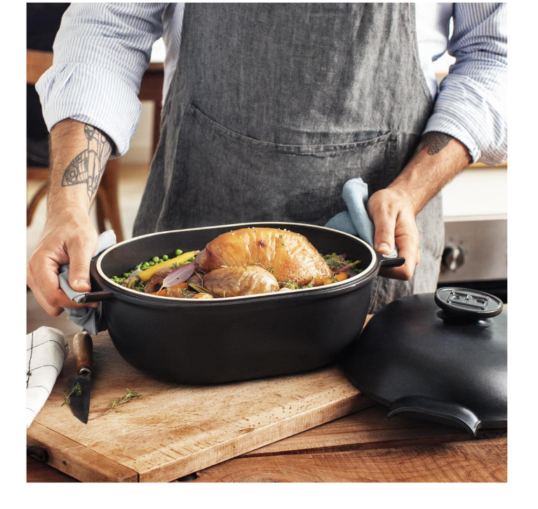 Ovale Cocotte EMILE HENRY 20.EH776645 Delight Zwart 4,5L