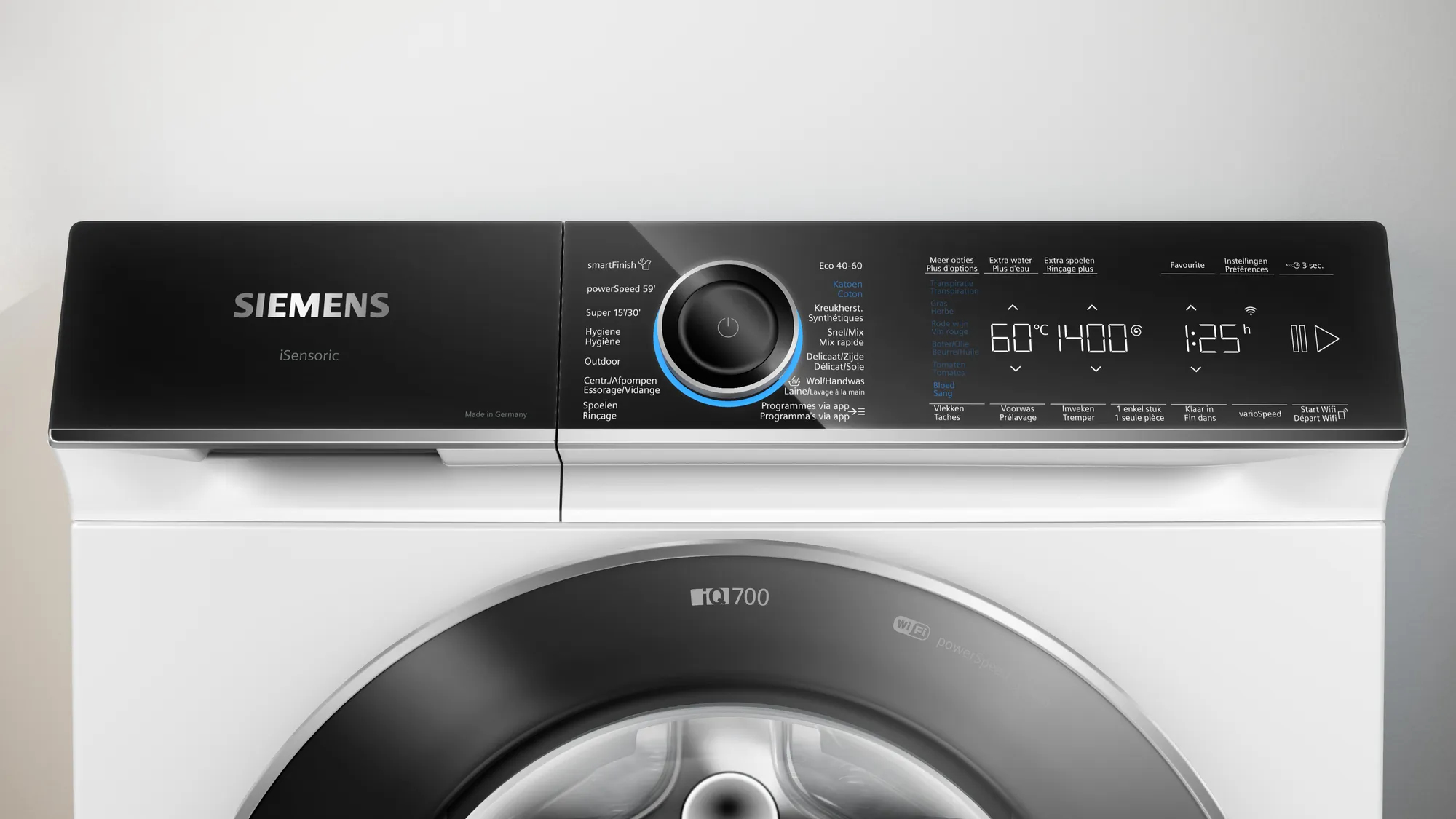 Siemens iQ700 WG44B20PFG wasmachine Voorbelading 9 kg 1400 RPM Wit