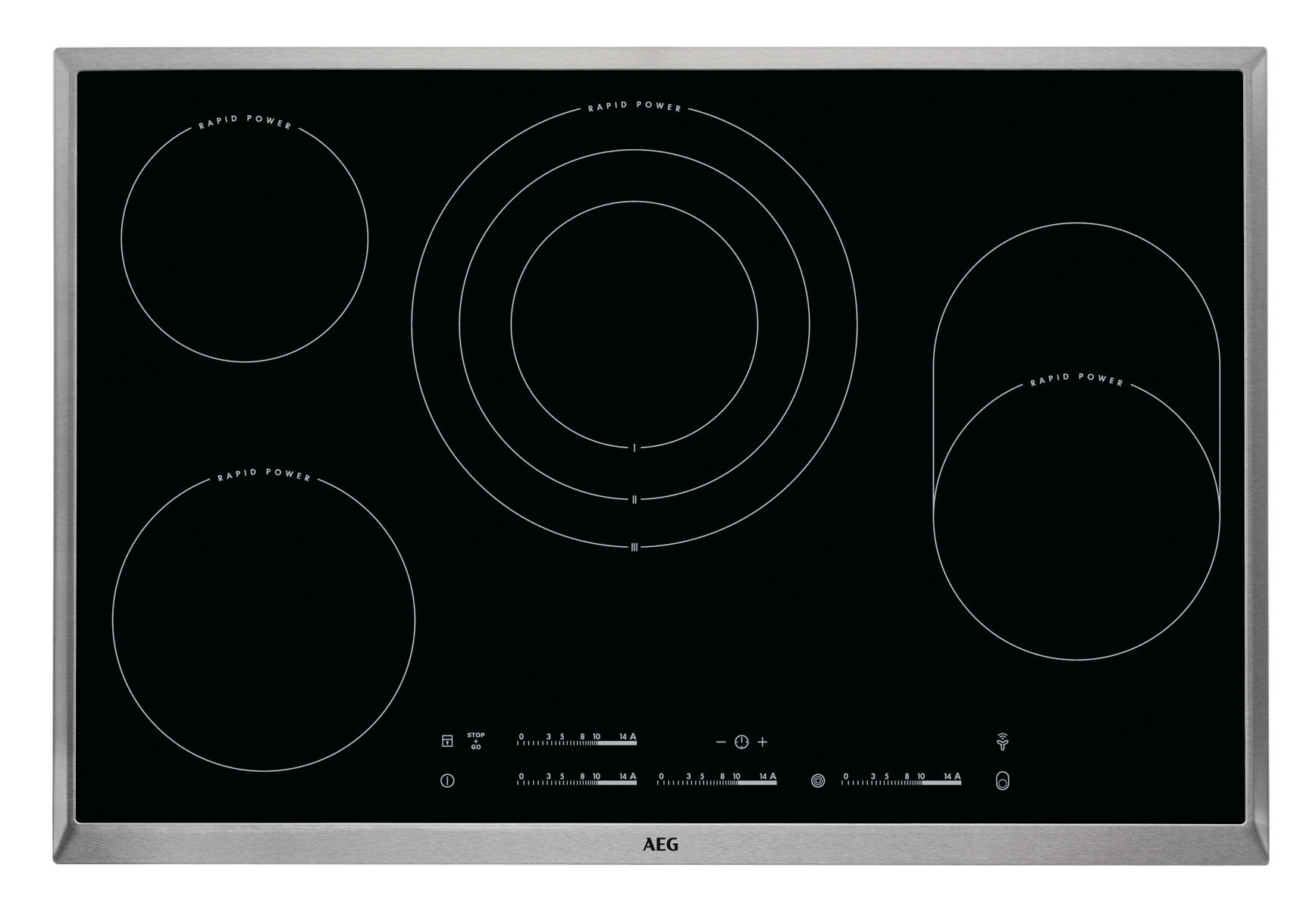 AEG HK854870XB Zwart Ingebouwd Keramisch 4 zone(s)