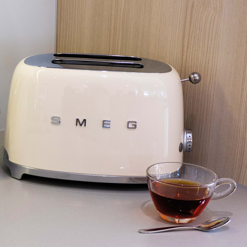 Broodrooster Smeg TSF01CREU 2 Sleuven 2 Sneden / Cremekleur