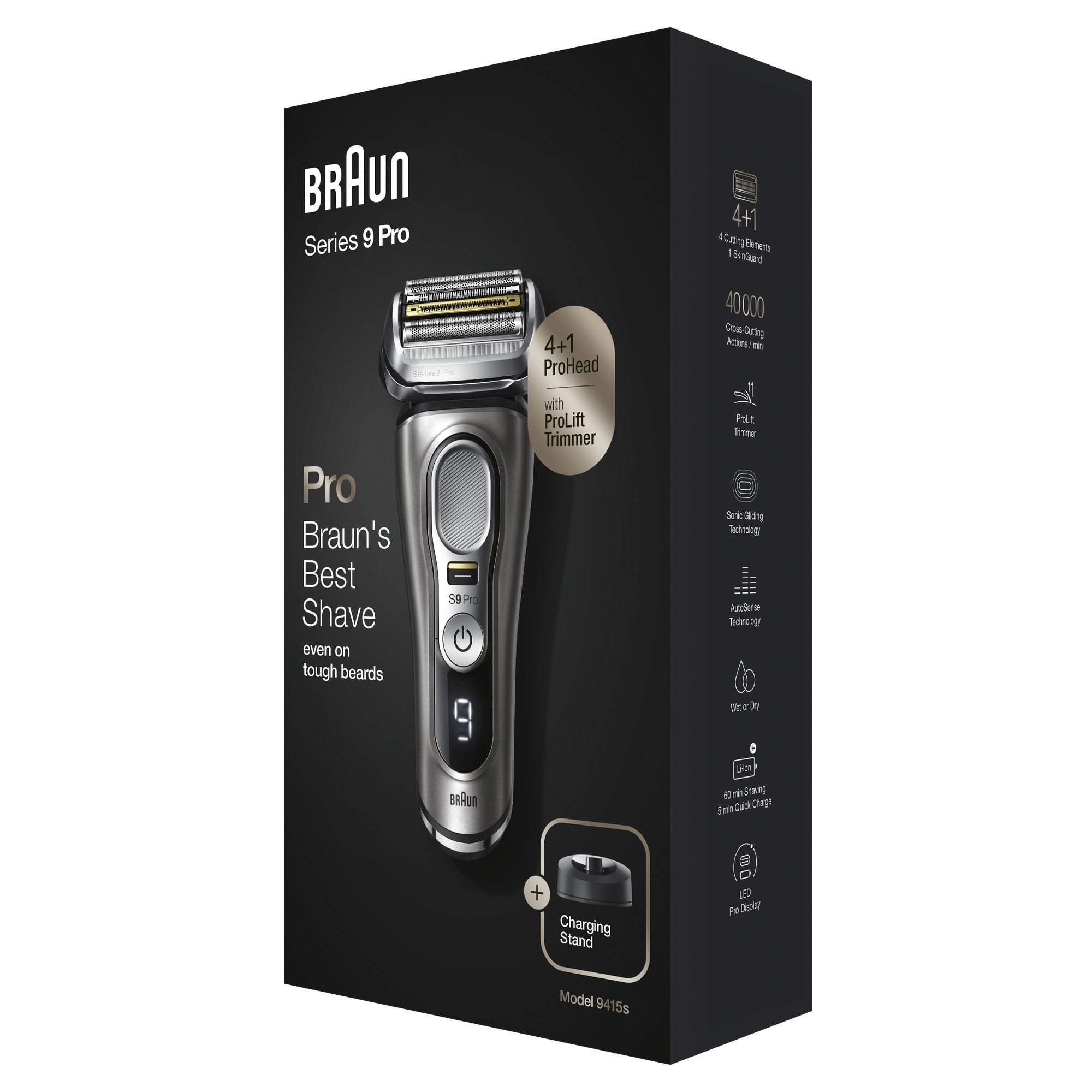 Rasoir pour homme BRAUN 9415S Series 9 Noble Metal