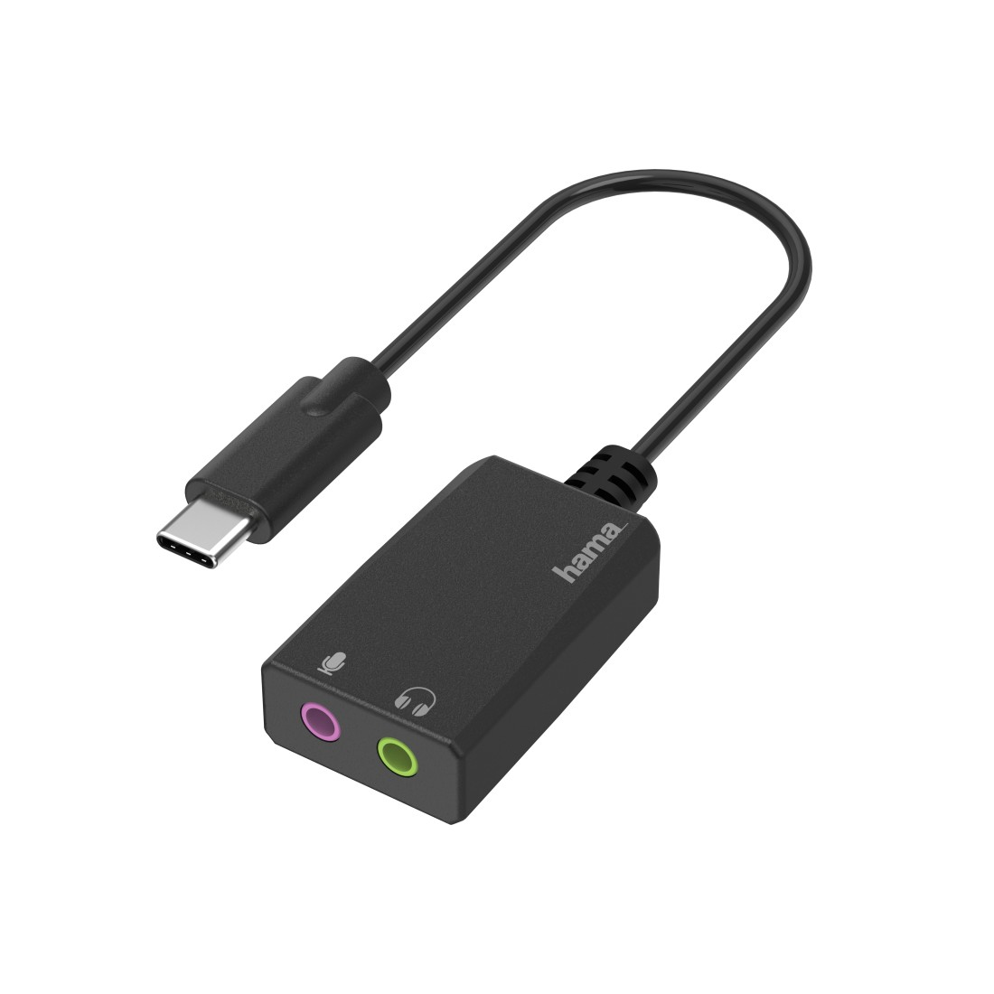USB-geluidskaart, USB-C-stekker - 2x 3,5-mm-jack-aansluiting