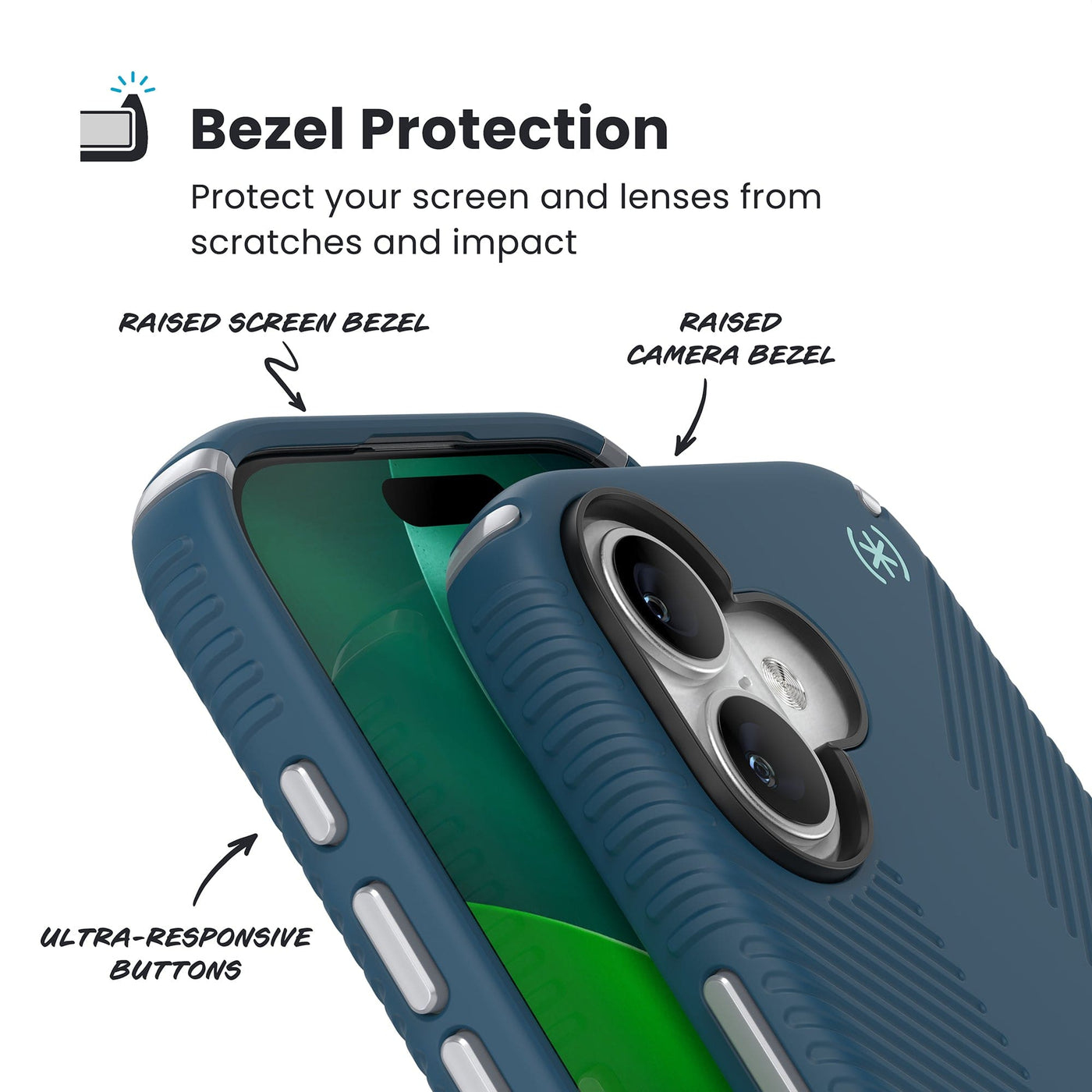 Speck Presidio2 Grip + MS Apple iPhone 17 Deep Sea Blue