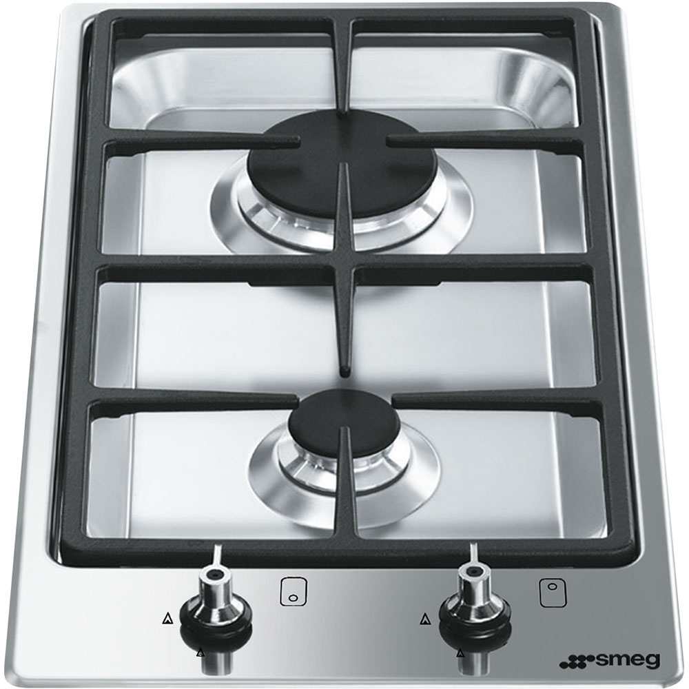 Smeg Classic PGF32G plaque Acier inoxydable Intégré 31 cm Gaz 2 zone(s)