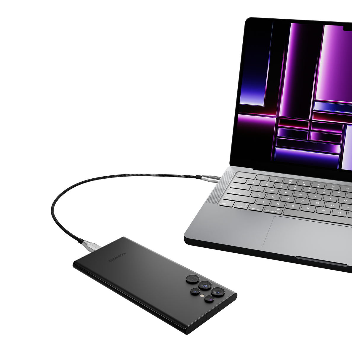 Kabel Cygnett Armoured Braided USB-C > USB-C Cable 3m Black