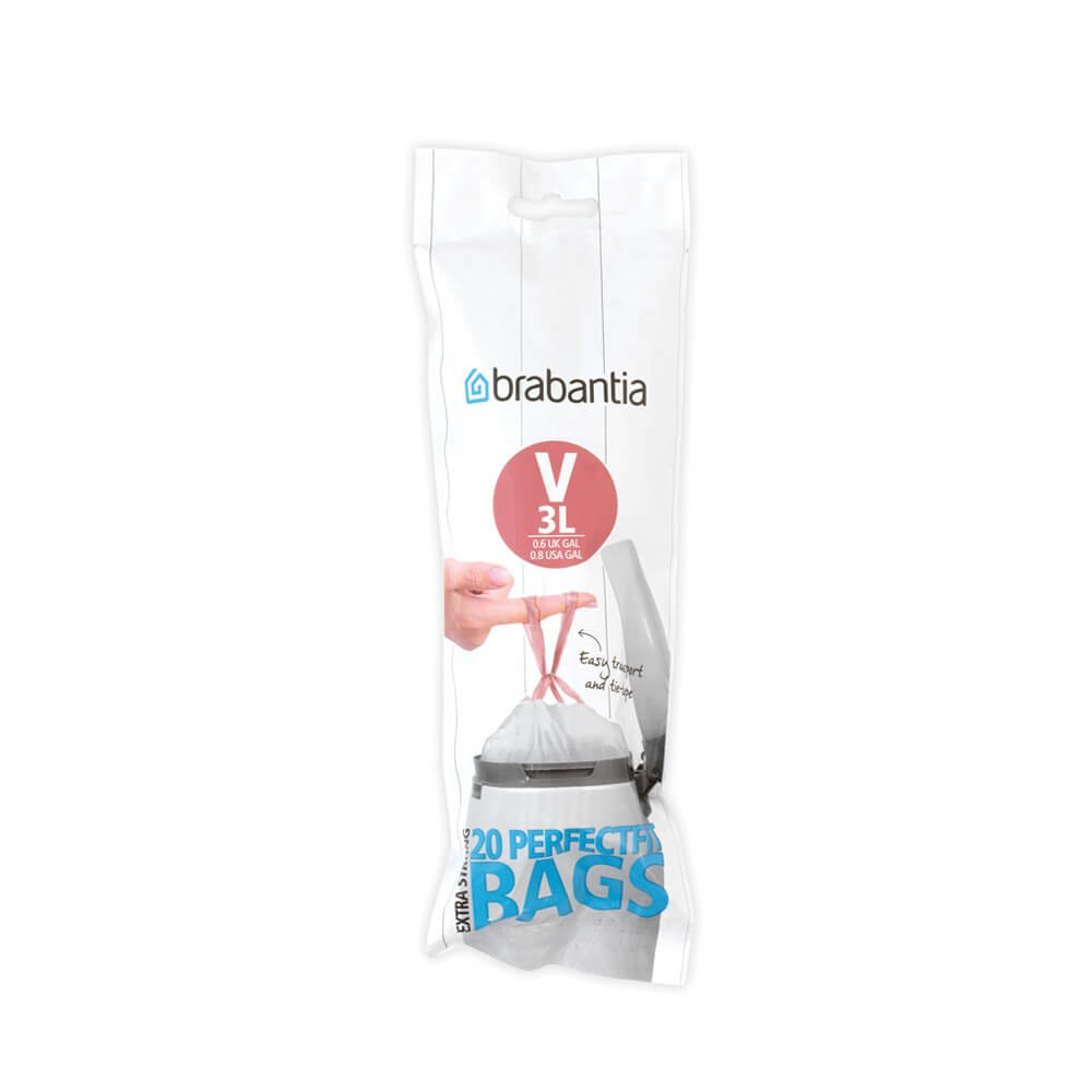 Afvalzak BRABANTIA 116582 PerfectFit V / 3L 
 / 20pcs
