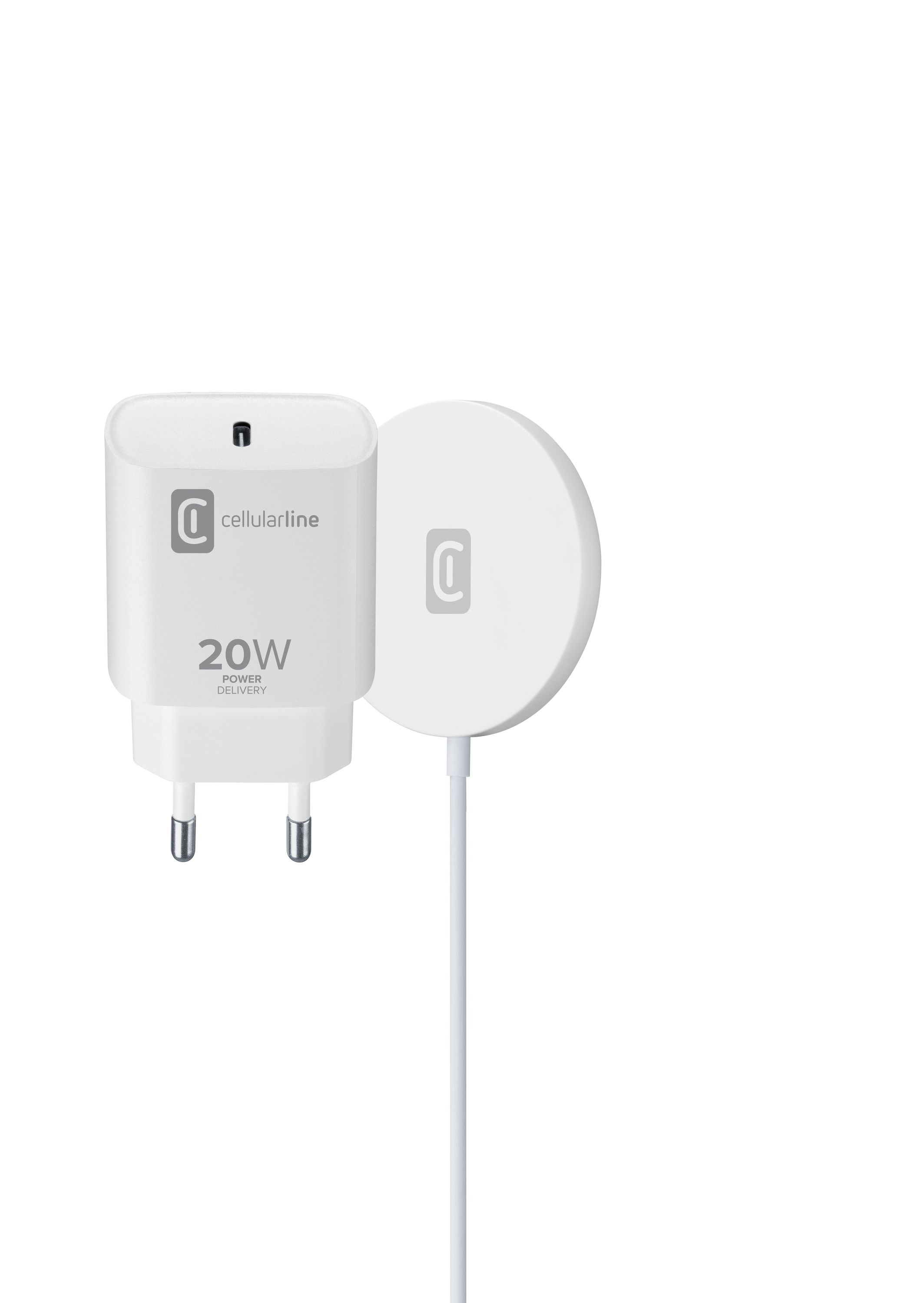 Cellular Line Kit chargeur magsafe, 20W, blanc