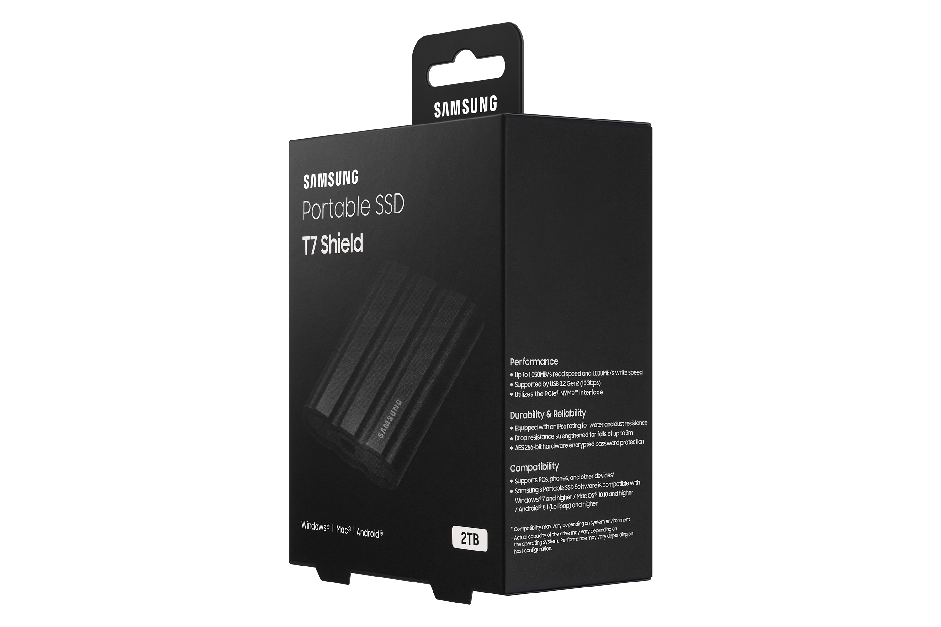 Samsung t7 shield 2to portable ssd noir