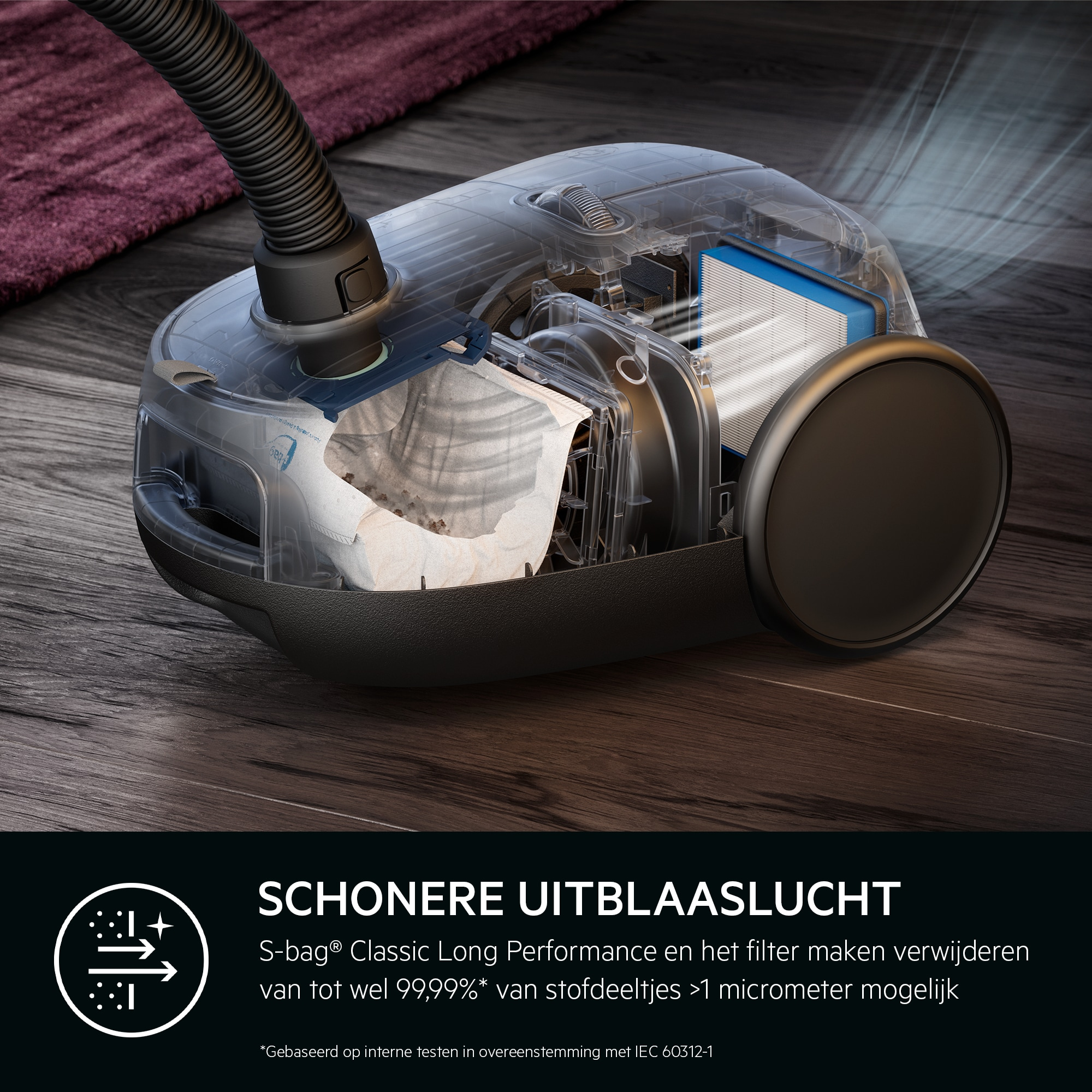 Stofzuiger met zak AEG AB61C3CR Clean 6000