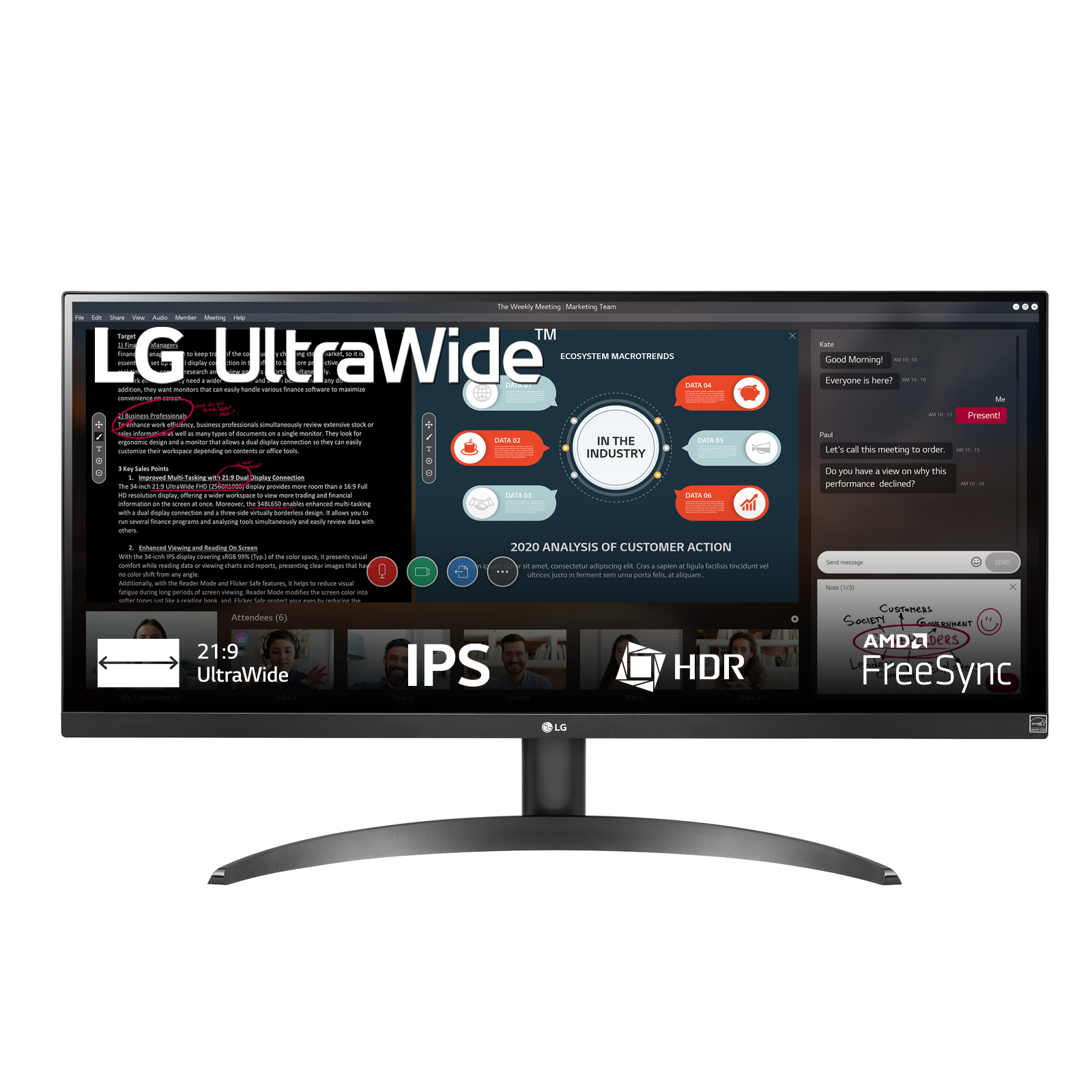 Monitor LG 29WP500 QHD 21:9 Mat 75Hz Black