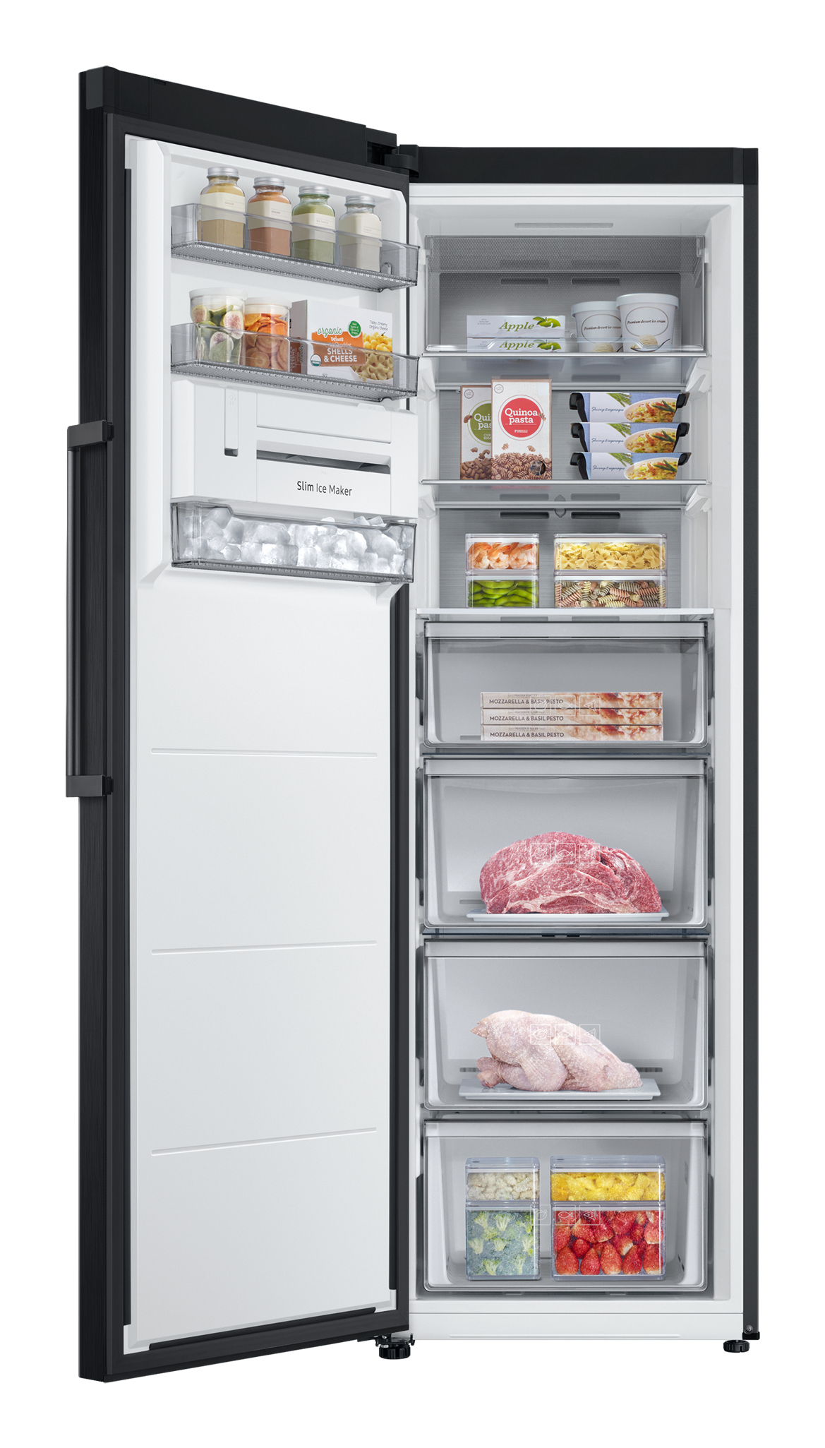 Diepvrieskast SAMSUNG RZ32C7CBEB1/EF / 323L / E / 186cm / Wifi / zwart inox