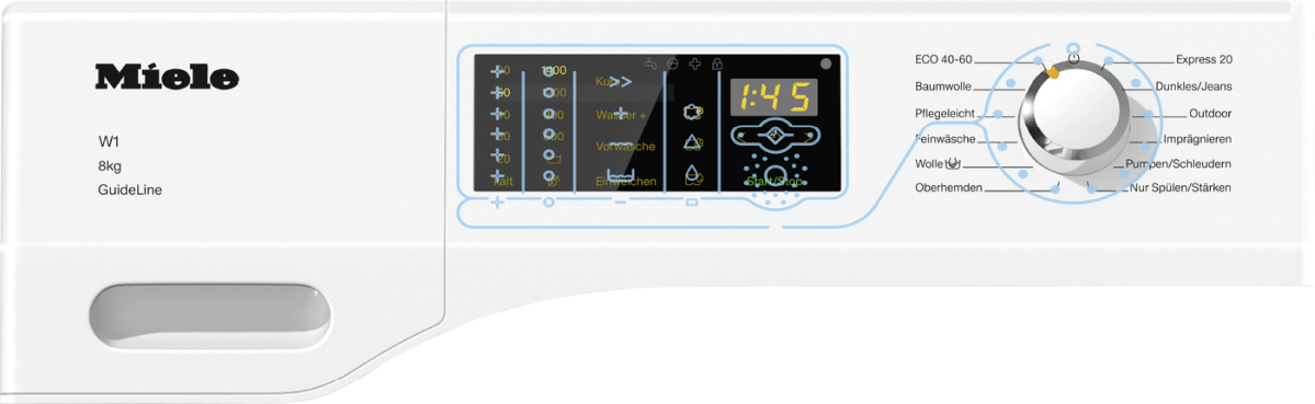 Miele WDD131 WPS GuideLine wasmachine Voorbelading 8 kg 1400 RPM Wit