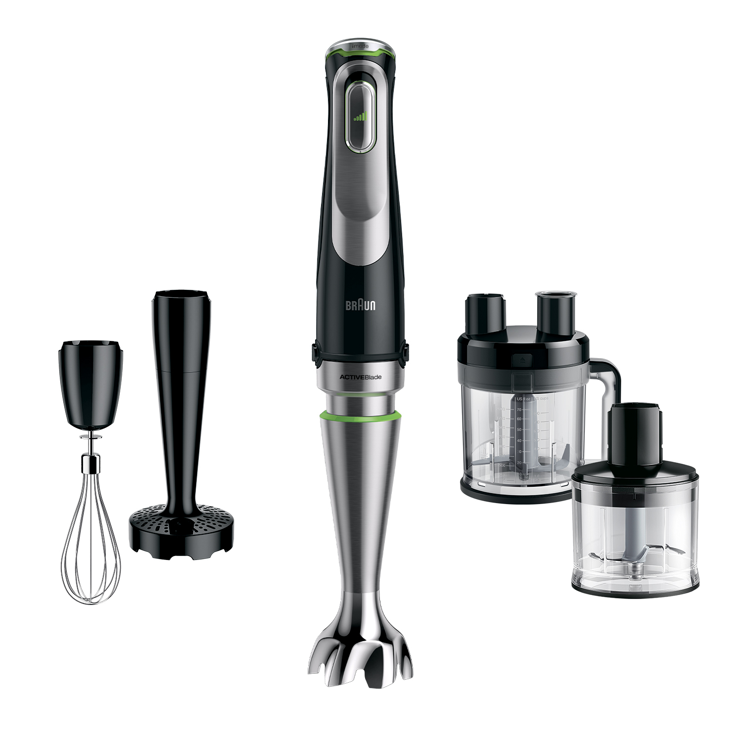 Braun MultiQuick 9 MQ 9195XLI 2 L Mélangeur par immersion 1200 W Noir, Acier inoxydable
