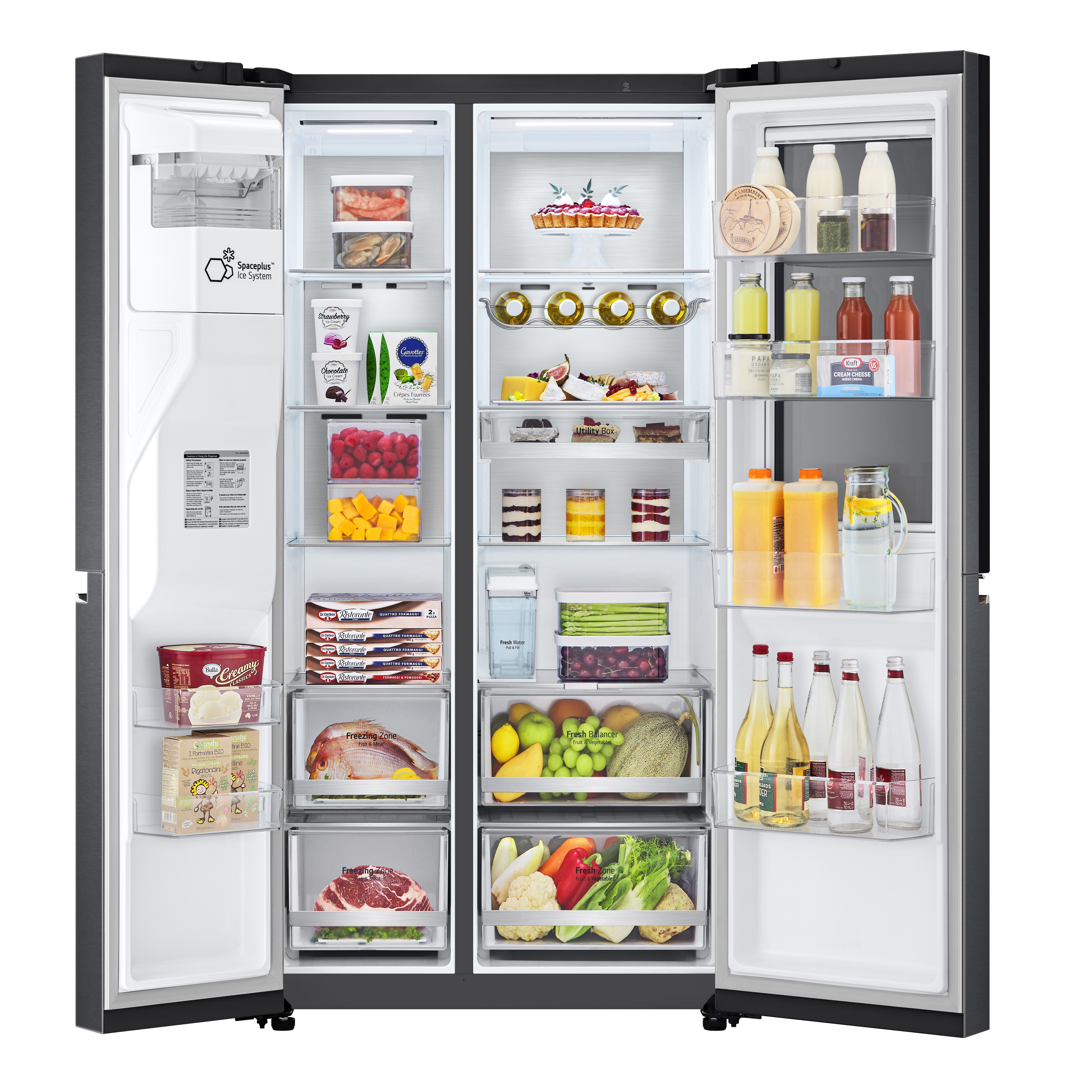 LG InstaView GSXV91MCAE frigo américain Pose libre 635 L E Noir