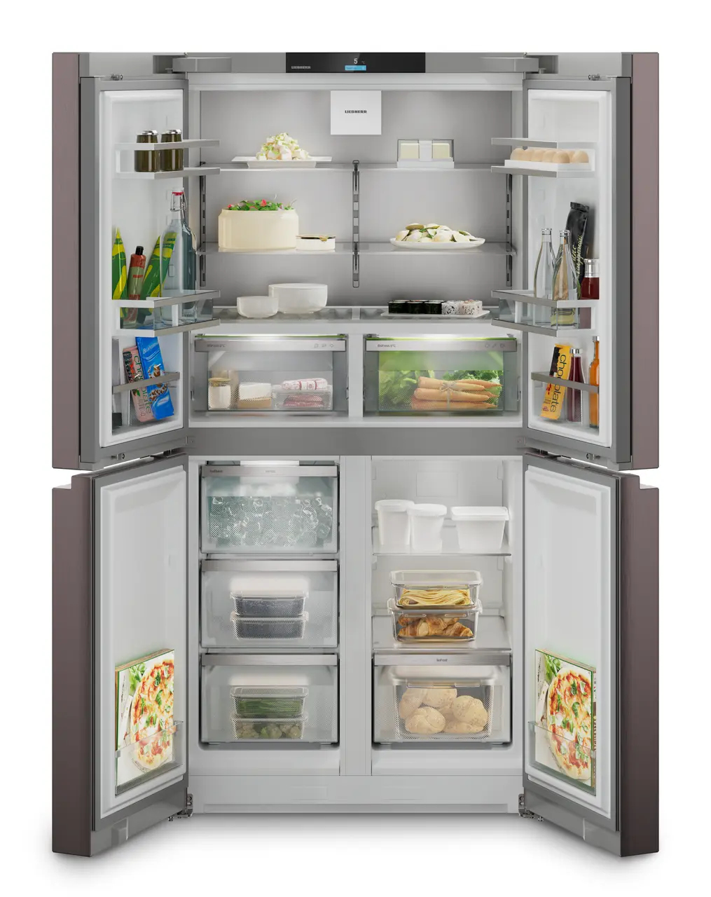 Koelkast LIEBHERR MBtsdi 9024-20 Plus / NoFrost / French door / D / 354L + 219L / TerraSteel