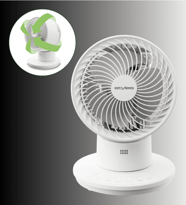 Tafelventilator STYLIES 118079 Tari / 3D-oscillatie 