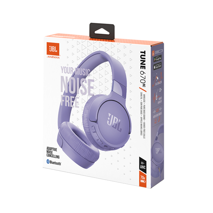 JBL Tune 670NC, On-ear wireless Purple