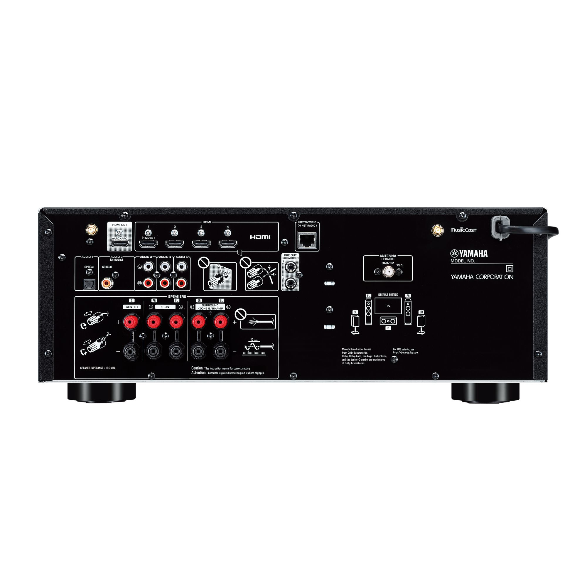 AV Receiver Yamaha RX-V4A zwart