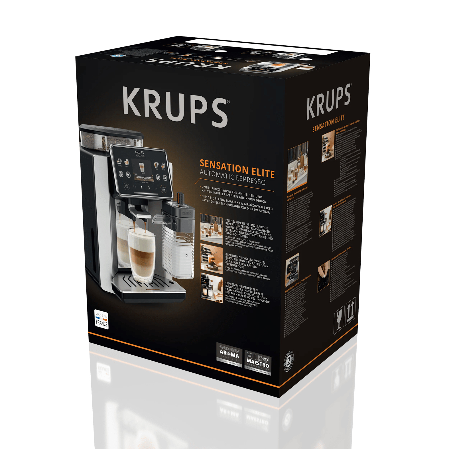 Espressomachine KRUPS EA918GE0 Sensation Elite / Aluminium