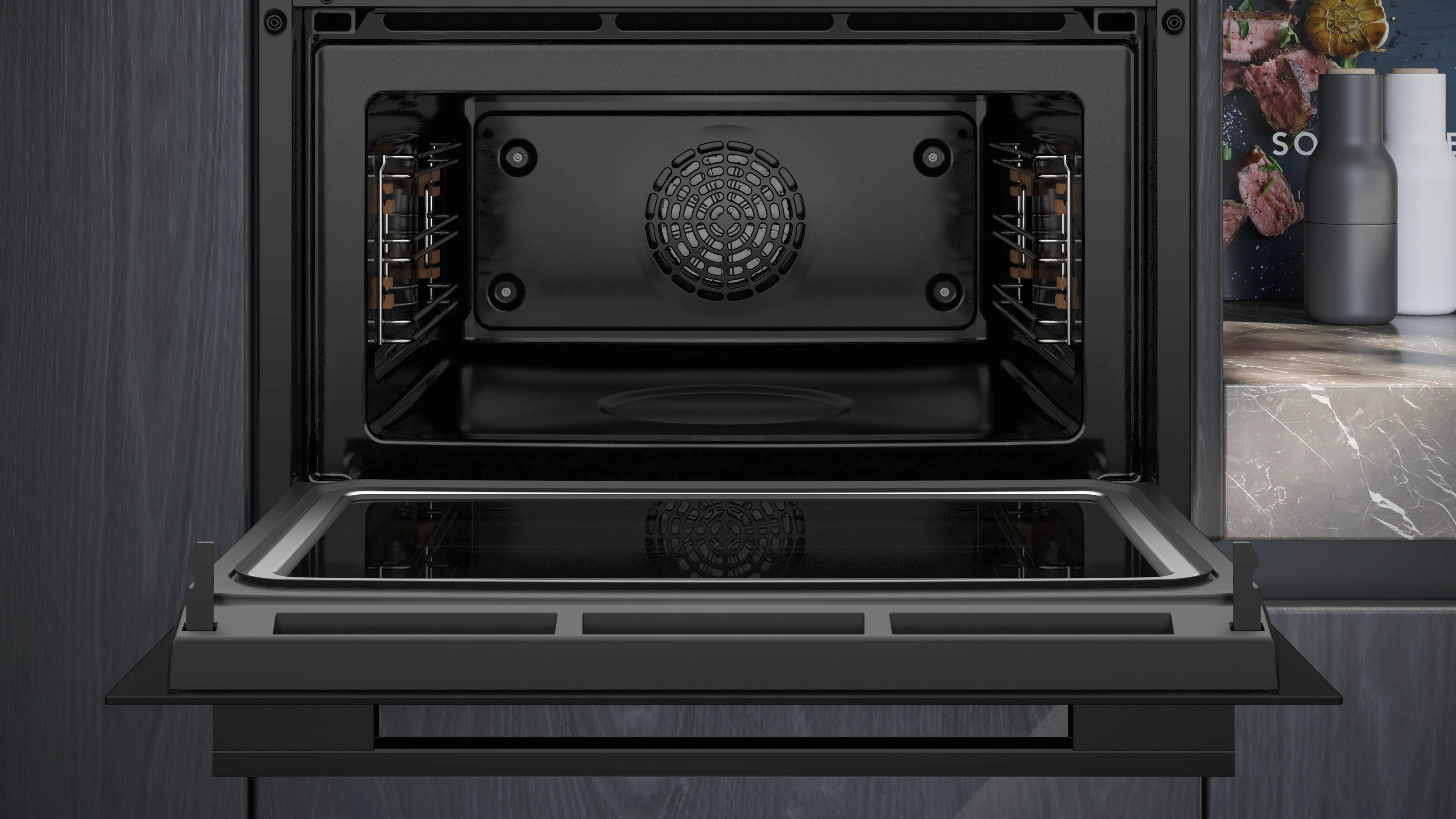 Siemens iQ700 CM724G1B3 oven 45 l 900 W Zwart