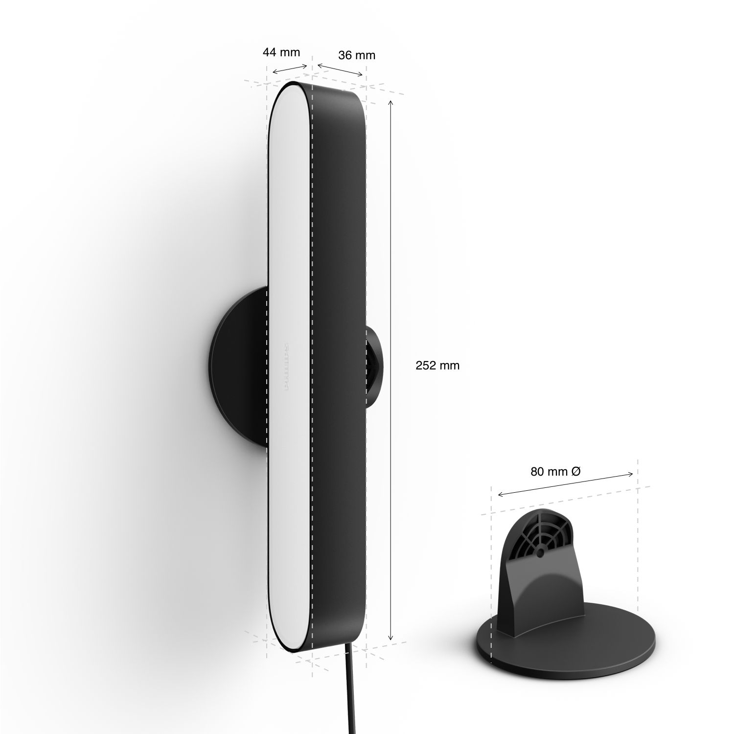 Tafellamp PHILIPS HUE Play White Color Ambiance Zwart 2x
