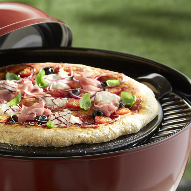 Pizzasteen EMILE HENRY 10.EH797514 Fusain / Ø37cm / effen