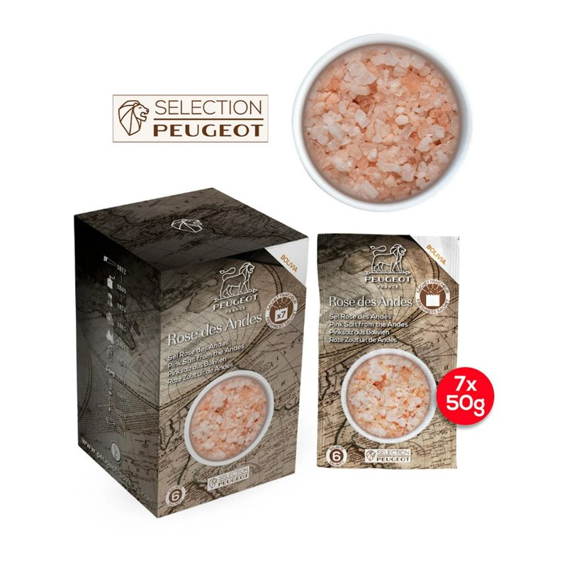 Roze keukenzout PEUGEOT 42738 Bolivia / 7x50g