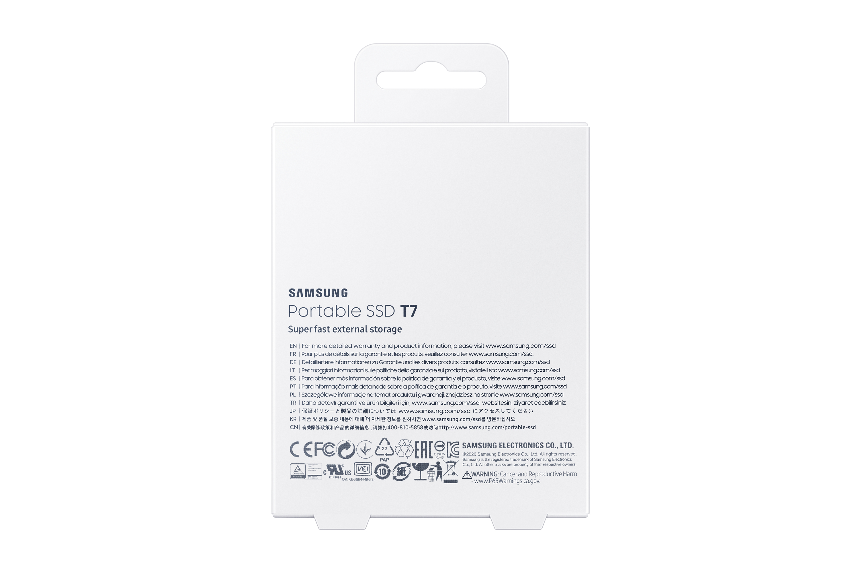 Samsung t7 2to portable ssd grey