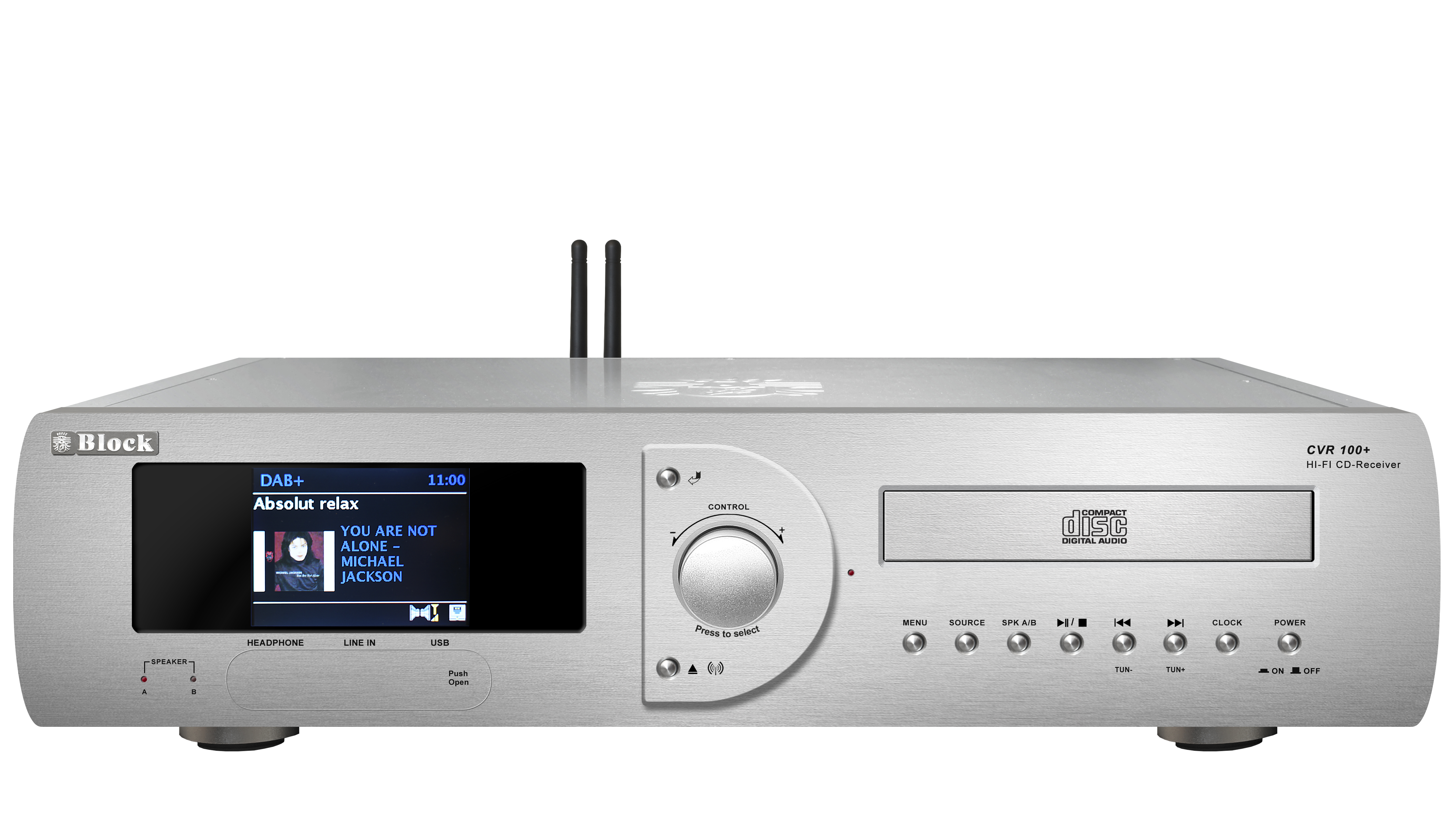 Receiver BLOCK CVR-100+MKII zilver