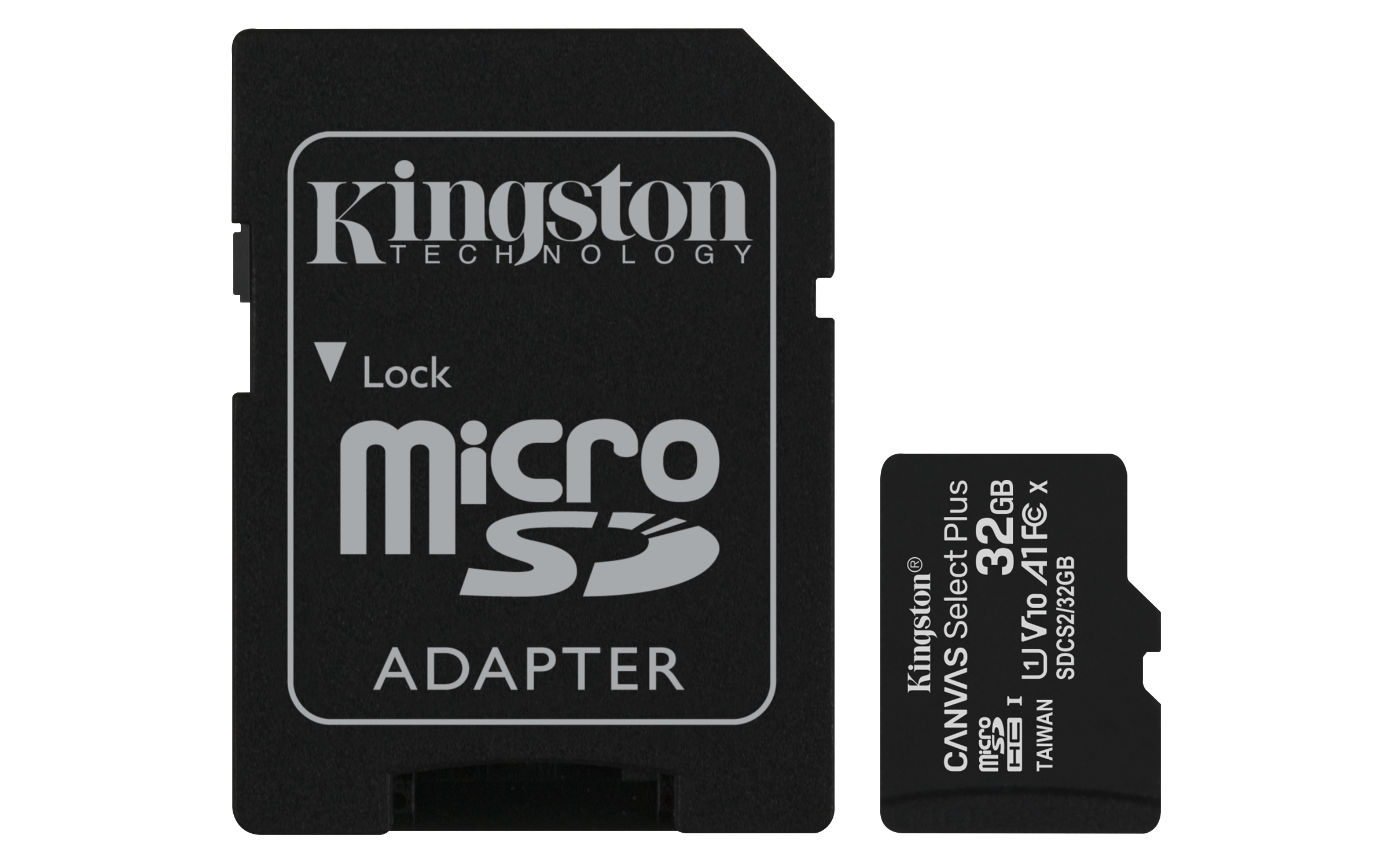 Kingston Technology 32GB micSDHC Canvas Select Plus 100R A1 C10 kaart + ADP
