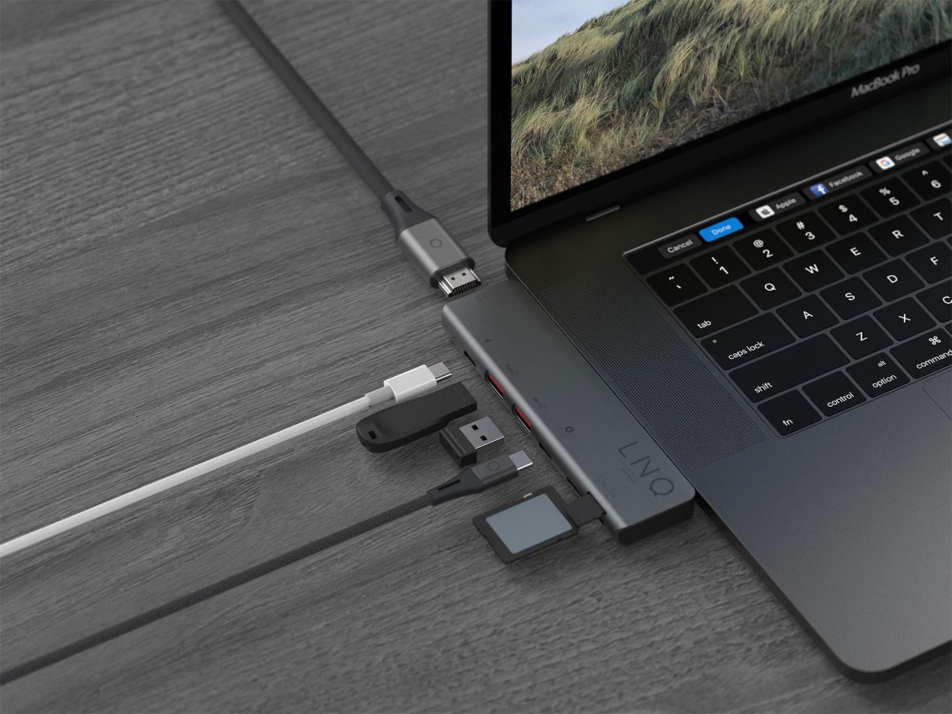 Linq 7 in 2 TB Pro Multiport Hub Thunderbolt 4.0