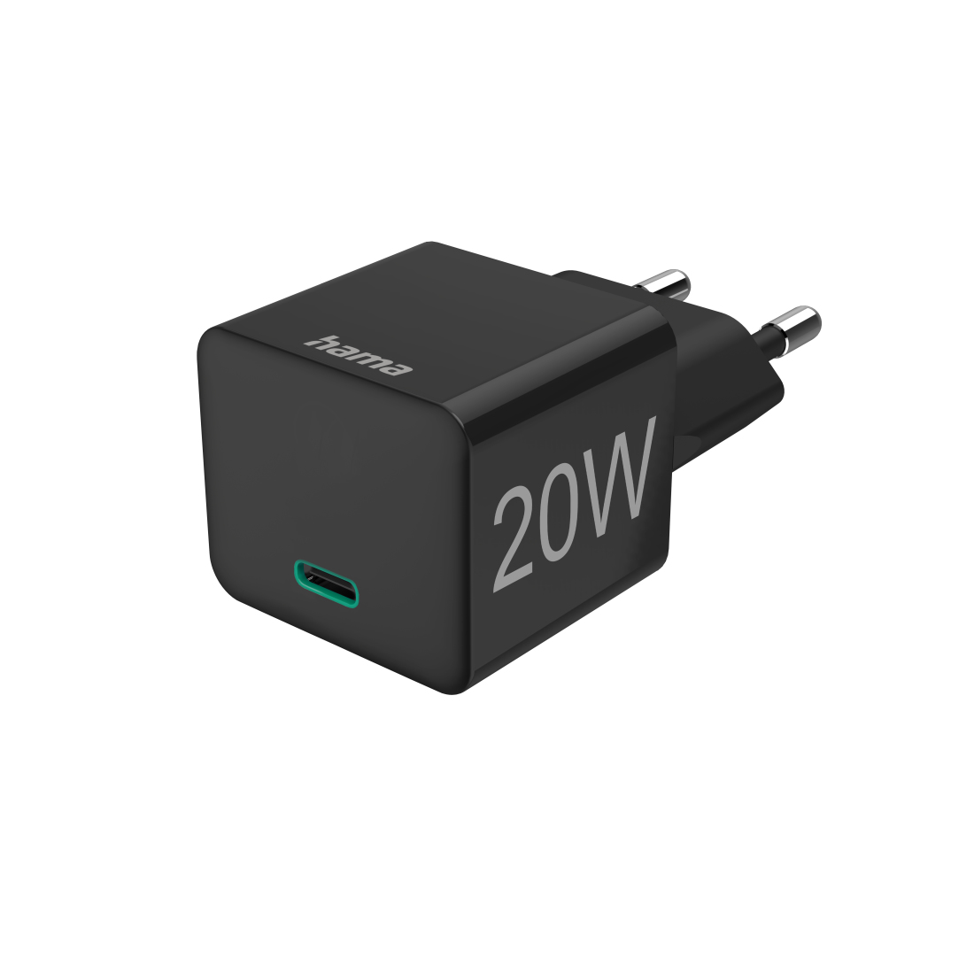 Hama Chargeur rapide, USB-C, PD/Qualcomm®, mini-chargeur, 20 W, noir