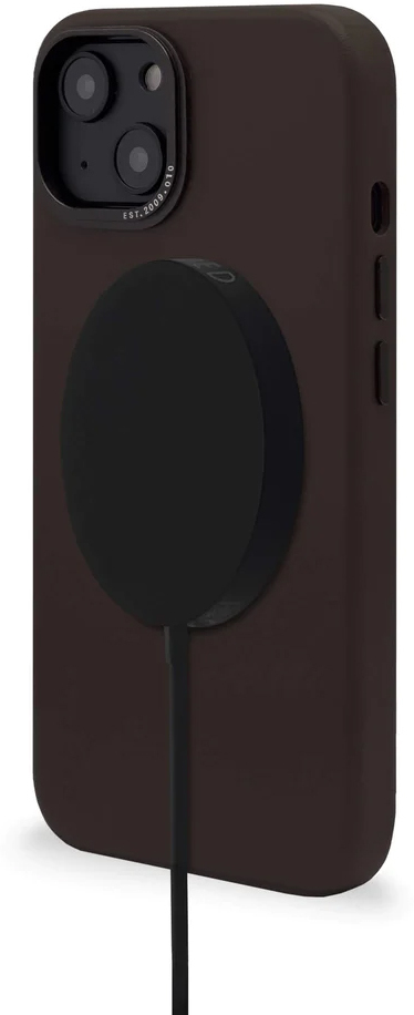 Decoded iPhone 14, housse cuir, brun chocolat