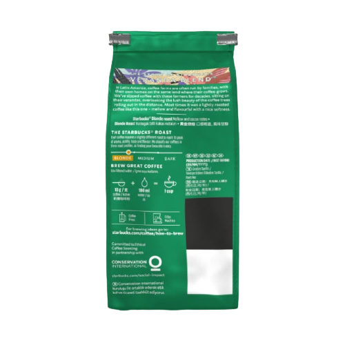 Gemalen Koffie STARBUCKS 12398022 Veranda Blonde 200gr
