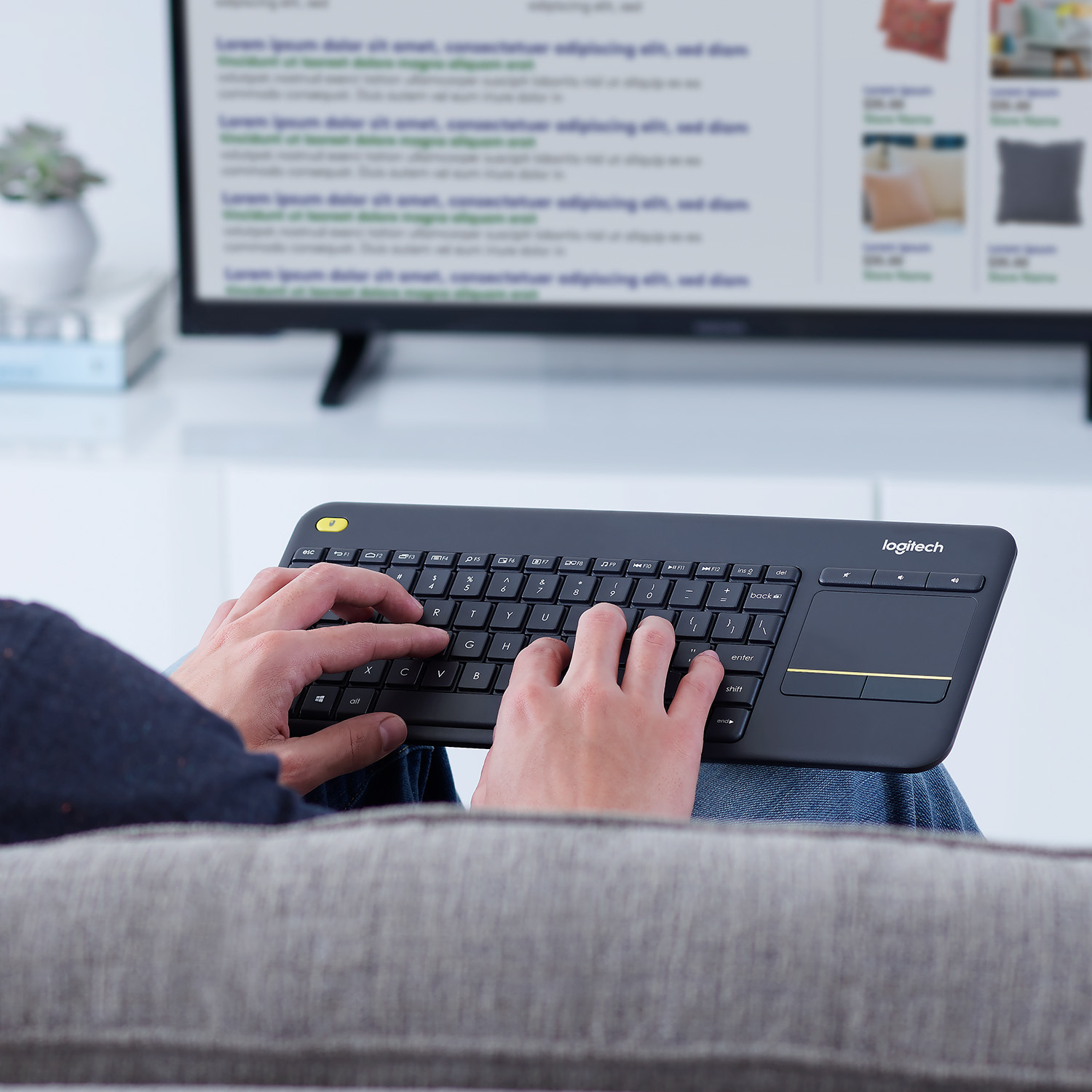 Logitech wireless touch keyboard k400 bl