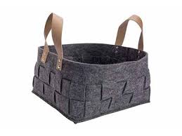 Opbergmand COSY@HOME 800620 gevlochten donkergijs
