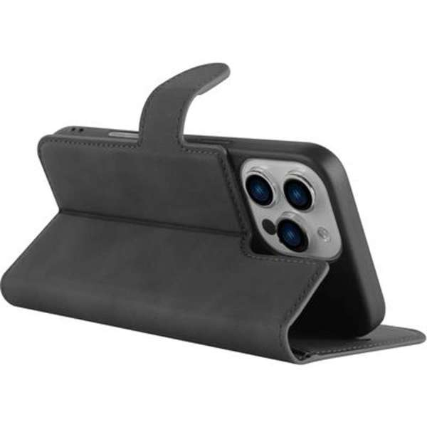 JustinCase Premium Wallet Case Apple iPhone 16 Pro Max zwart