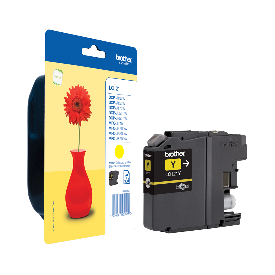 Inktpatroon BROTHER LC121Y