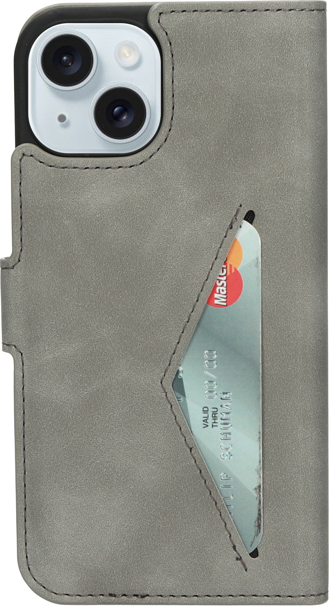 Mobiparts Classic Wallet Case Apple iPhone 15 Grey