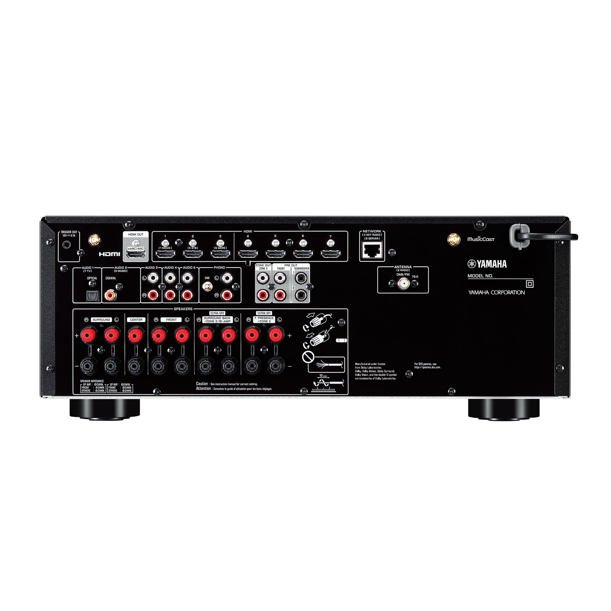 AV Receiver Yamaha RX-V6A zwart