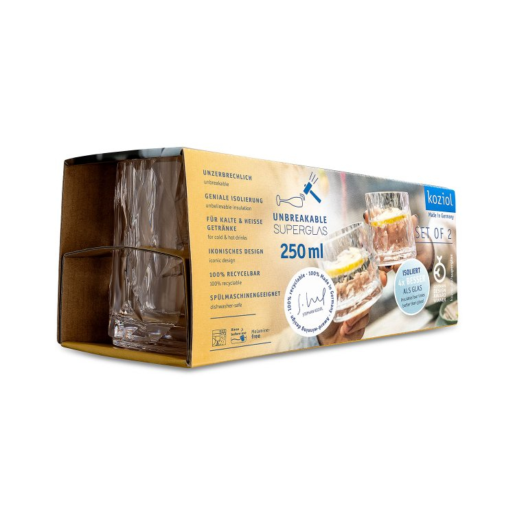Glas KOZIOL 4402535 Superglas ClubNo.2 250ml (2pcs)