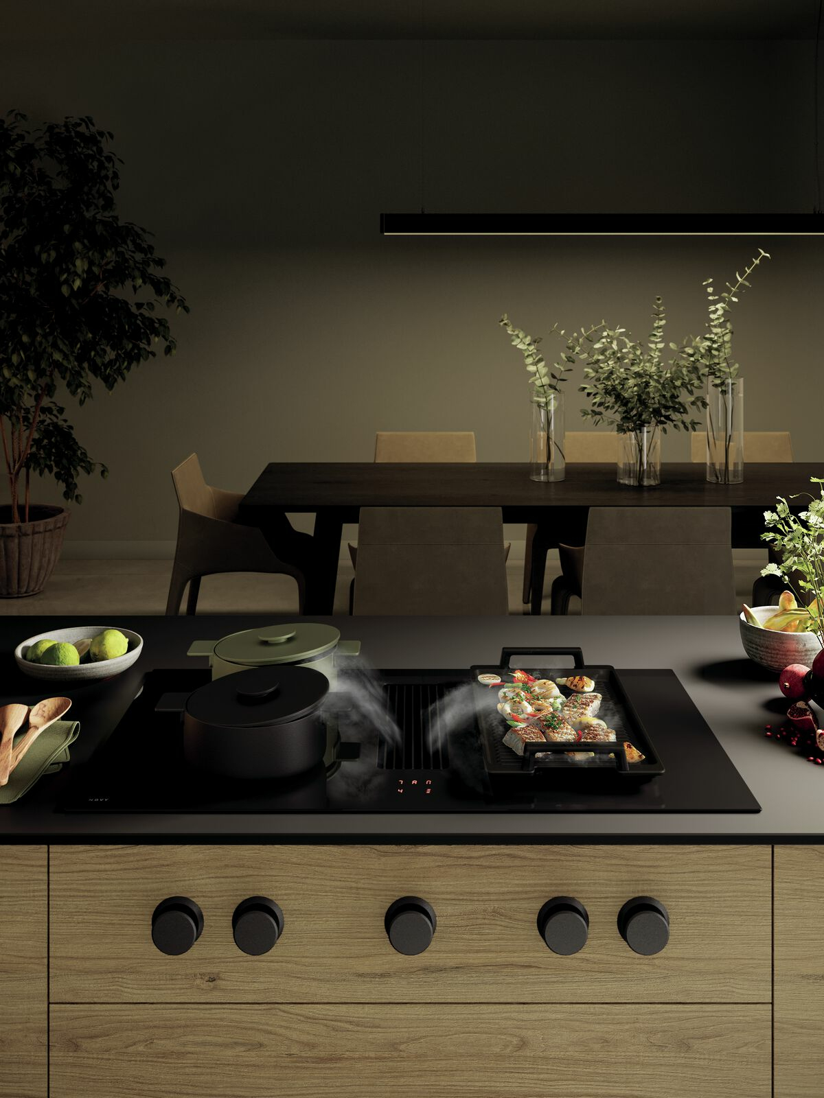 Kookplaat met afzuiging NOVY 1866 Easy Prestige 90cm